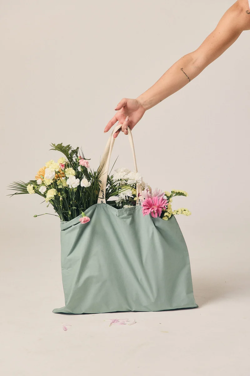 Tote bag 100% algodón aguamarina