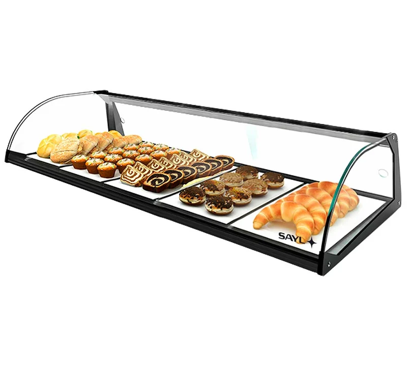 SAYL - VITRINA NEUTRA CRISTAL CURVADO SIN ESTANTE