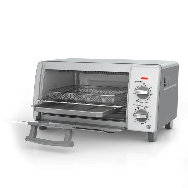 Black + Decker Horno Tostador con Freidora de Aire 4 Rebanadas TO1785SG-LA