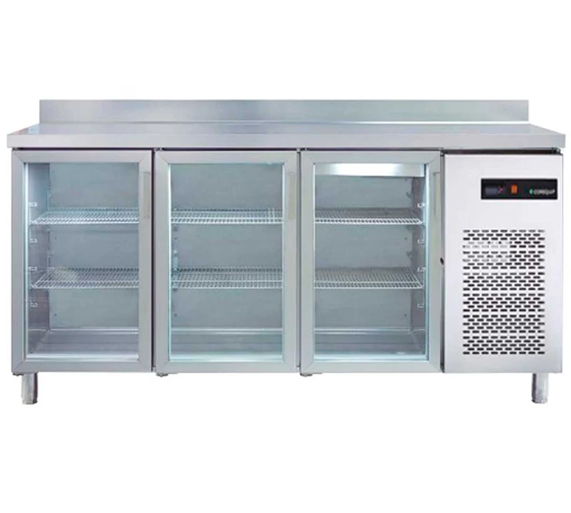 COREQUIP - MESA FRÍA PROFESIONAL SNACK 2 PUERTAS CRISTAL MRV15002