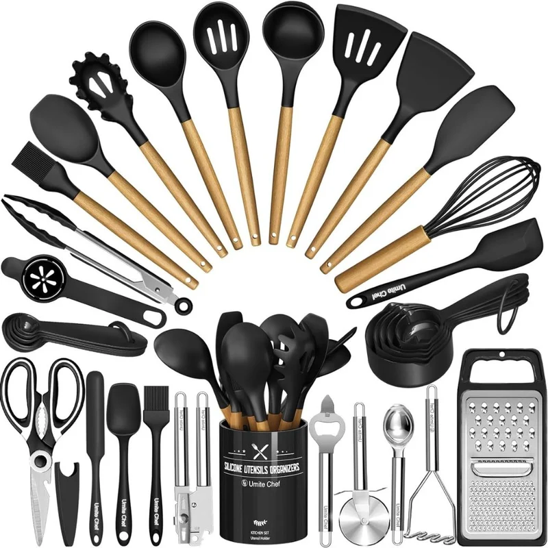 Umite Chef Juego de Utensilios de Cocina de Silicona, 34 piezas