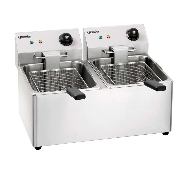 BARTSCHER - FREIDORA SNACK IV ELÉCTRICA - FONDO 62CM - 2 CUBAS 8 LITROS
