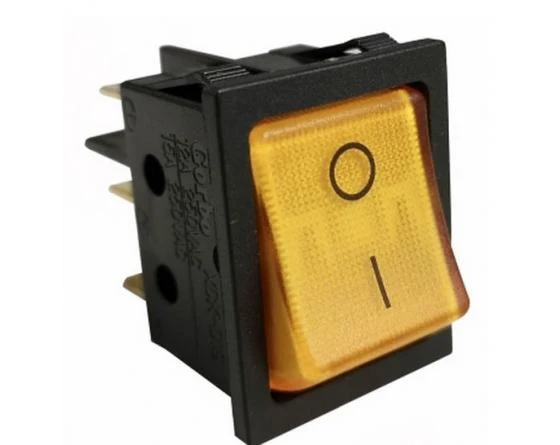 EUNASA - INTERRUPTOR ÁMBAR 30X22MM 16A 250V BIPOLAR