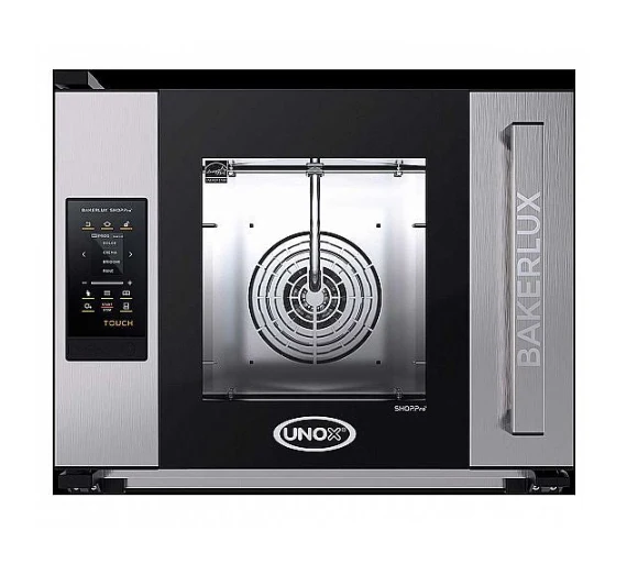 UNOX – HORNO BAKERLUX SHOP.PRO ARIANNA TOUCH - XEFR-04HS-ETRV - Cierre eléctrico y puerta lateral