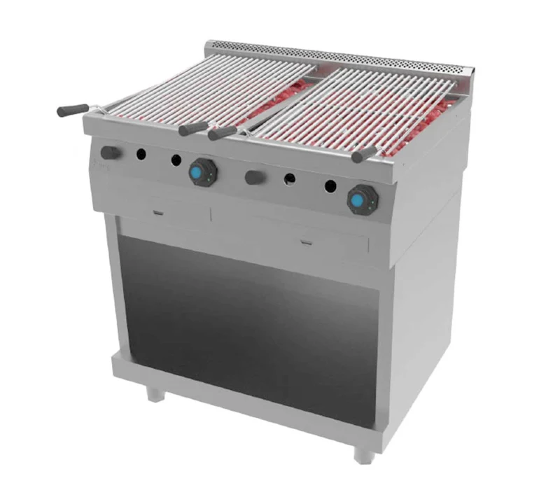 JEMI – PLG60/2 PARRILLA A GAS PIEDRA VOLCÁNICA SERIE 600 – 4 QUEMADORES