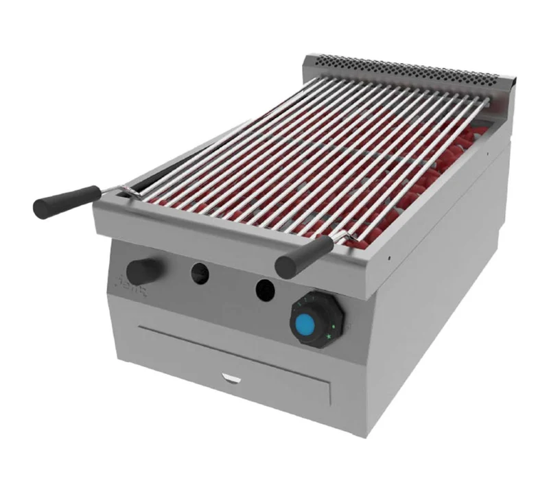 JEMI – SPLG60 PARRILLA A GAS PIEDRA VOLCÁNICA SERIE 600 SOBREMESA – 2 QUEMADORES