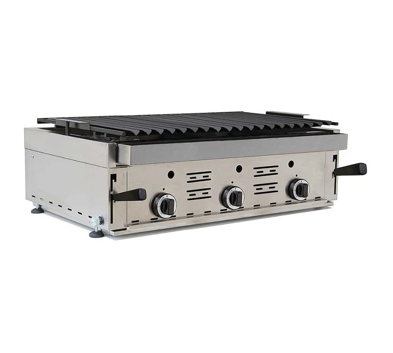 SAVEMAH - BG 120 BARBACOA A GAS CON PIEDRA VOLCÁNICA