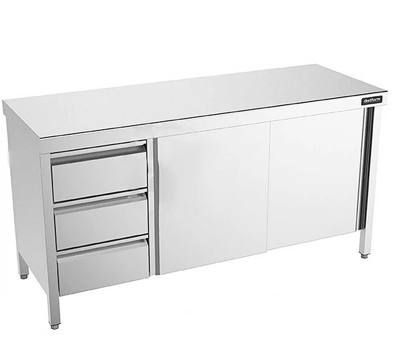 DISTFORM - MESA CENTRAL GAMA 700 CON CAJONES Y PUERTAS CORREDERAS