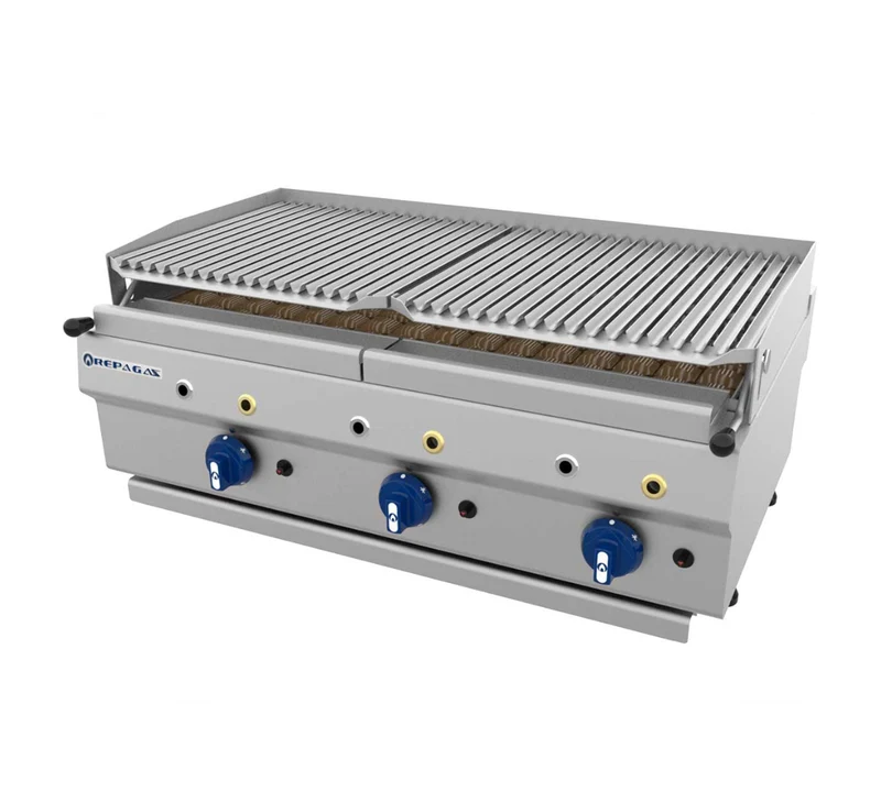 REPAGAS - BARBACOA A GAS SMART LINE SERIE 550 SOBREMESA BAR95 (3 QUEMADORES)