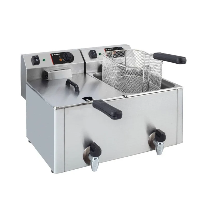 ALMISON-FREIDORA SOBREMESA ELÉCTRICA DOBLE CON GRIFO ALMFR10+10LTCG 10+10 LITROS