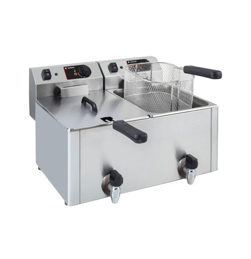 ALMISON-FREIDORA SOBREMESA ELÉCTRICA DOBLE CON GRIFO ALMFR10+10LMCG 10+10 LITROS