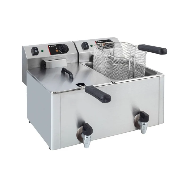 ALMISON-FREIDORA SOBREMESA ELÉCTRICA DOBLE CON GRIFO ALMFR7+7LCG 7+7LITROS