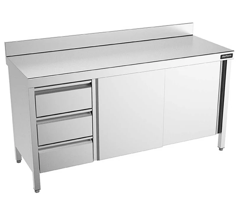DISTFORM - MESA MURAL GAMA 600 CON CAJONES Y PUERTAS CORREDERAS