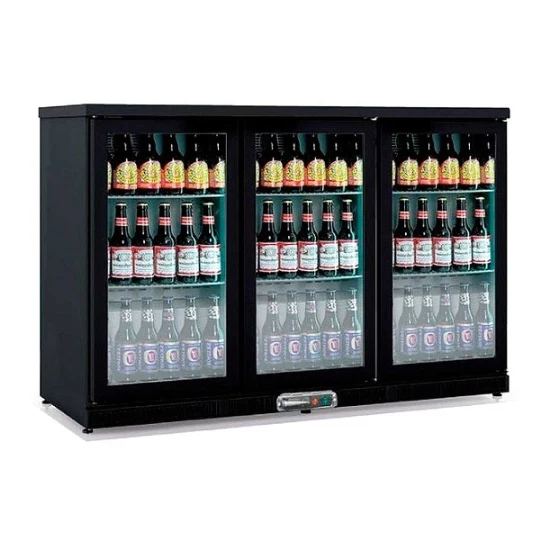 DOCRILUC - EXPOSITOR REFRIGERADO EHB-350 L - ACERO PLASTIFICADO NEGRO