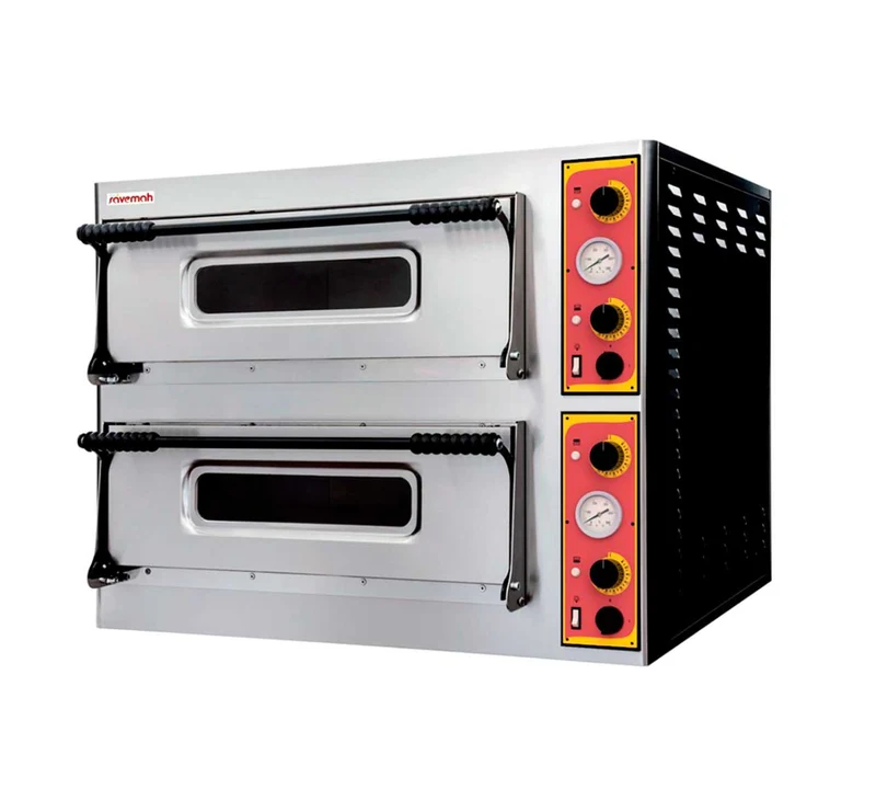 SAVEMAH - HORNO PIZZA BASIC 44 ELÉCTRICO - 2 CÁMARAS - 8 PIZZAS Ø 30CM