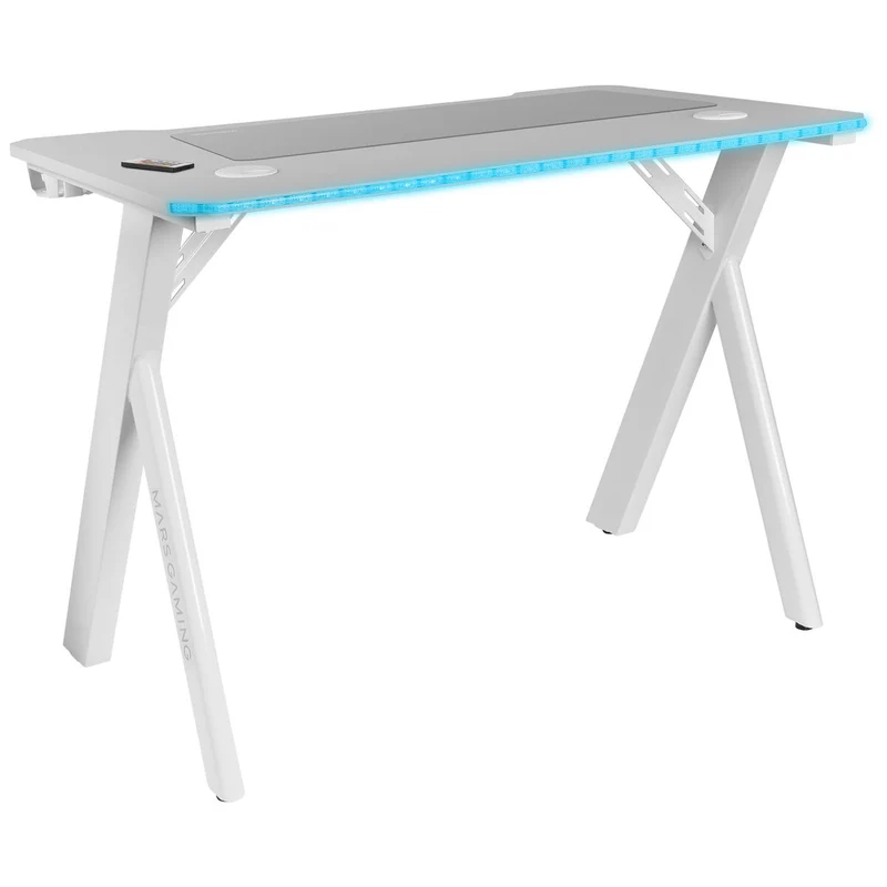 Escritorio Mars Gaming MGD100RGBW Blanco Acero 100 x 60 cm