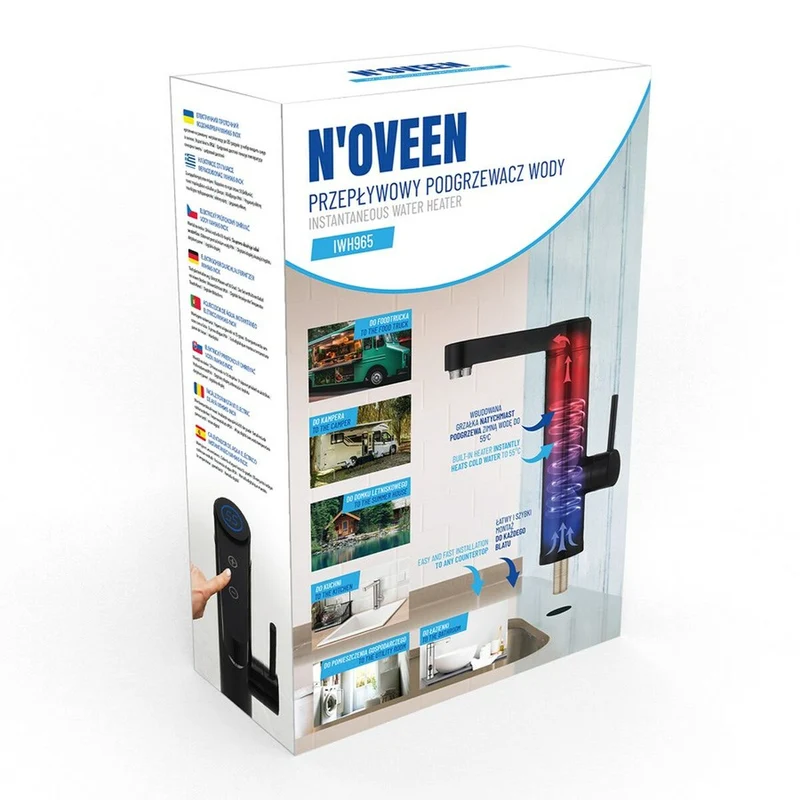 Hervidor N'oveen PODGRZEWACZ IWH965 Negro Acero inoxidable 3600 W 3000 W