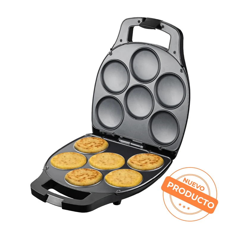 Máquina de Arepas y Panqueques Antiadherente - Gourmet Press 6 en 1