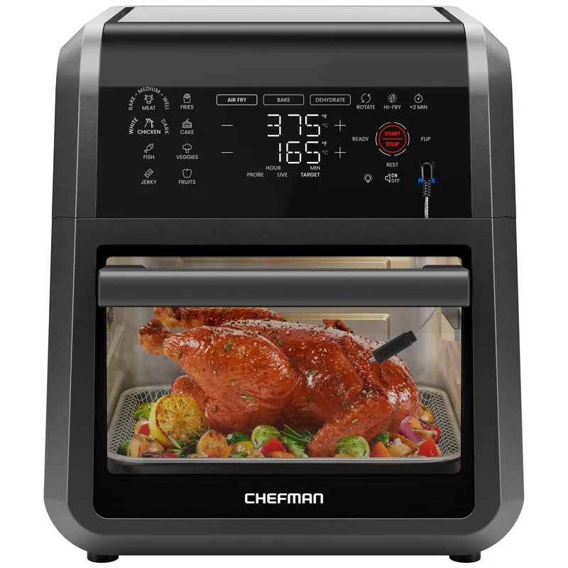 Multifunctional Digital Air Fryer w/ Integrated Smart Thermometer - 12 Quart
