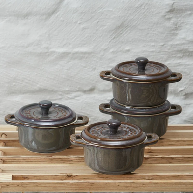 Set de 4 mini cocottes cerámicas Staub