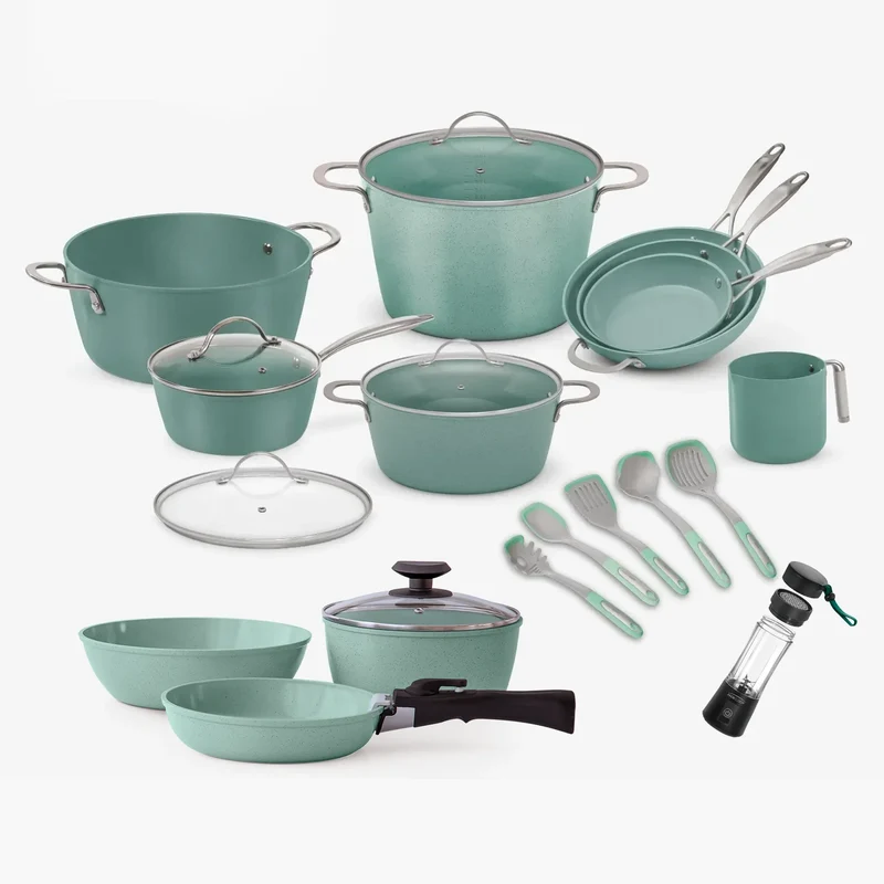 Batería Jade Chef 17 Piezas + Jade Smart 5 Piezas + Licuadora Portátil