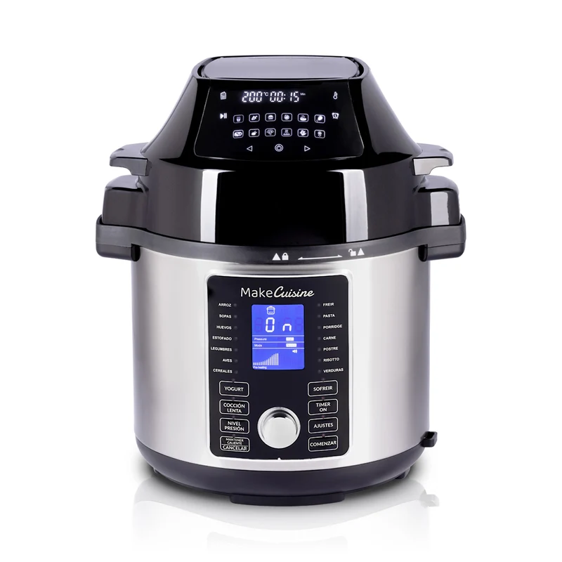 TOPCHEF 2 en 1 - Olla Eléctrica Programable a Presión y Freidora de Aire