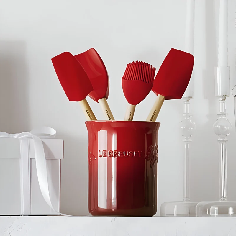 Bote cerámico para espátulas Holly ¡Edición Especial Navidad! Le Creuset