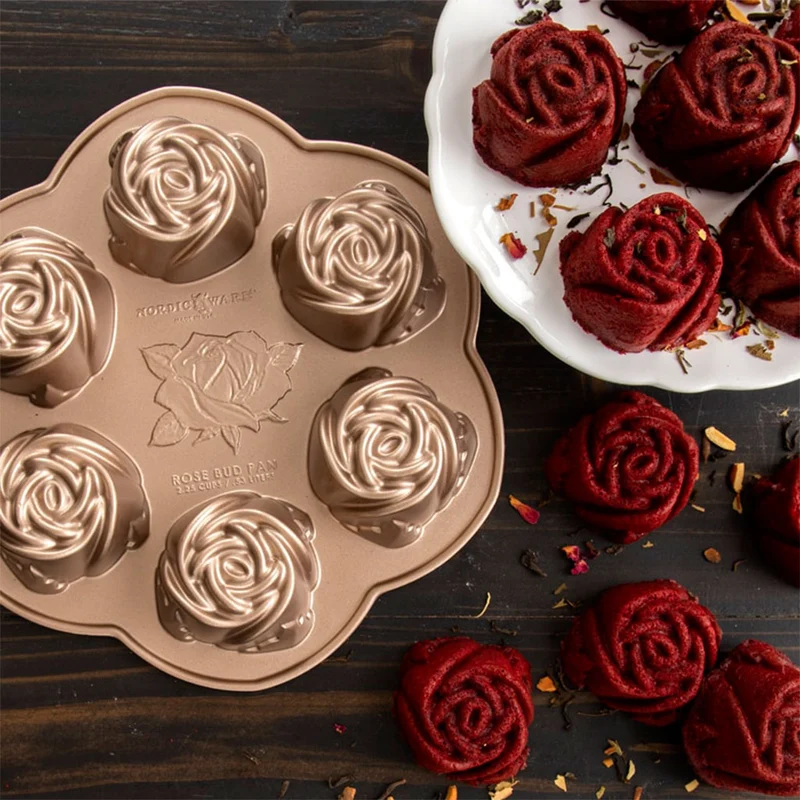 Molde 6 mini rosas Nordic Ware
