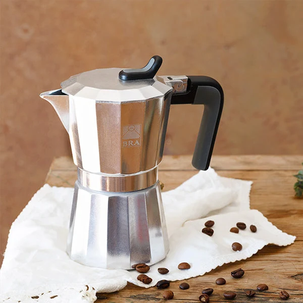 Cafetera italiana Deluxe 2 BRA (de 1 a 12 tazas)