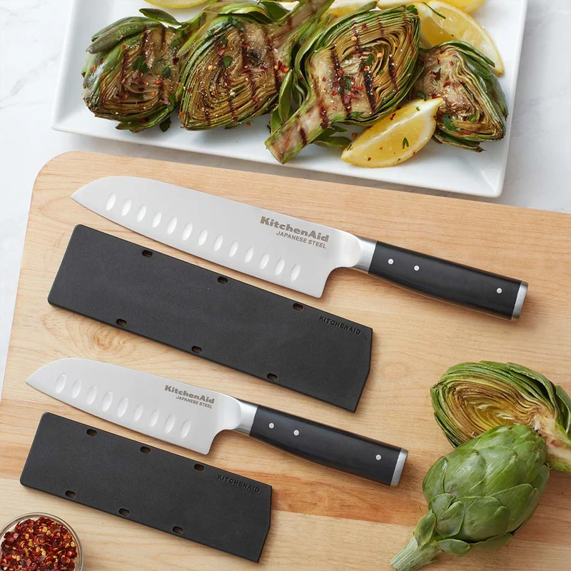 Set 2 cuchillos santoku KitchenAid