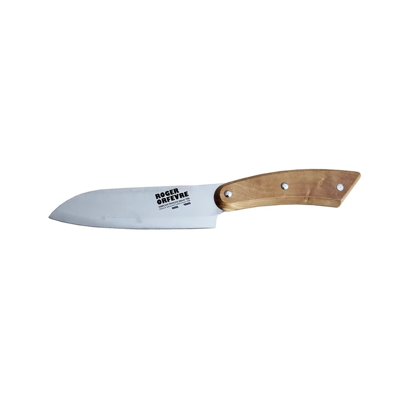 Cuchillo santoku con mango de madera de olivo Roger Orfevre