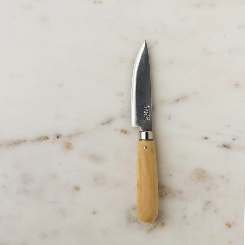 Cuchillo de cocina Pallarès de acero carbono con mango de boj