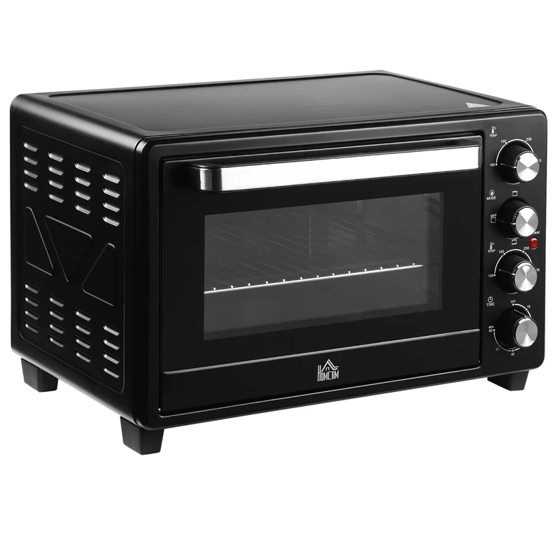 Homcom Mini Horno Eléctrico 32l 1600w 52,2x38,1x33,5 Cm Negro