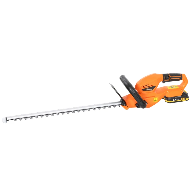 Outsunny Cortasetos Eléctrico Con Batería De 2000mah Y Cuchilla De 51 Cm Naranja