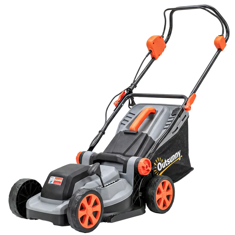 Outsunny Cortacésped A Batería Inalámbrico 18v Con 2 Baterías De 4ah Y Cargador