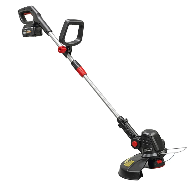 Outsunny Desbrozadora Batería 18v Con 2 Baterías De 4.0ah Y Cargador Plateado