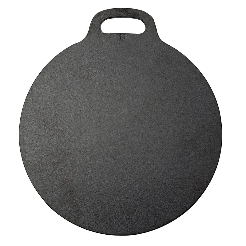 Victoria Plancha Inducción Hierro Fundido Curado, Budare 38cm Pizza, Crepes Para Fuego, Barbacoa, Horno, 34573, Negro