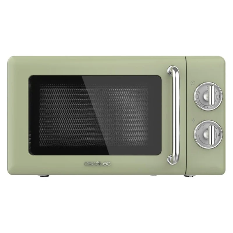 Microondas Mecánico De 20 L Proclean 3010 Retro Green. 700 W En 6 Niveles, Temporizador Hasta 30 Minutos, Modo Descongelación, Diseño Vintage En Ver