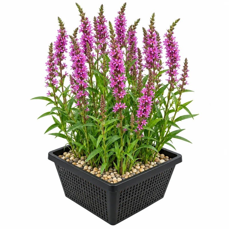 Salicaria Lythrum Salicaria Planta Estanque - Set 4 Plantas Con Cesta Y Sustrato