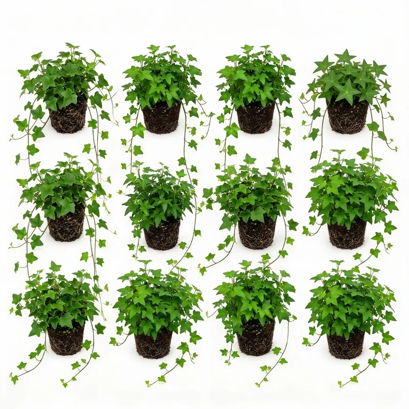 Hedera Hiedra Mixta 12 Plantas P9 - Cubresuelos Borde Estanque Sombra Resistente
