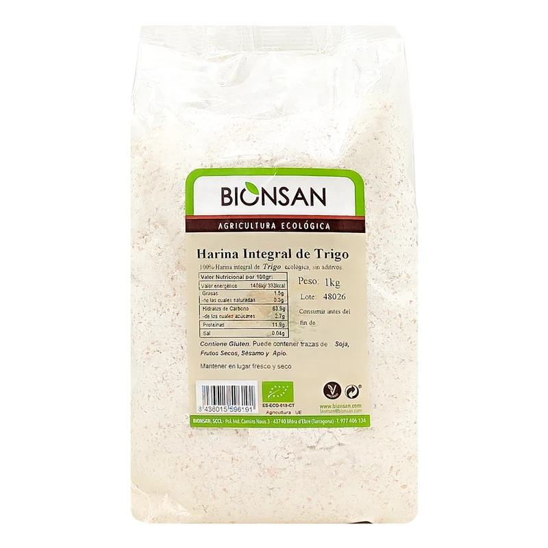 Harina Integral De Trigo Ecológica 1kg