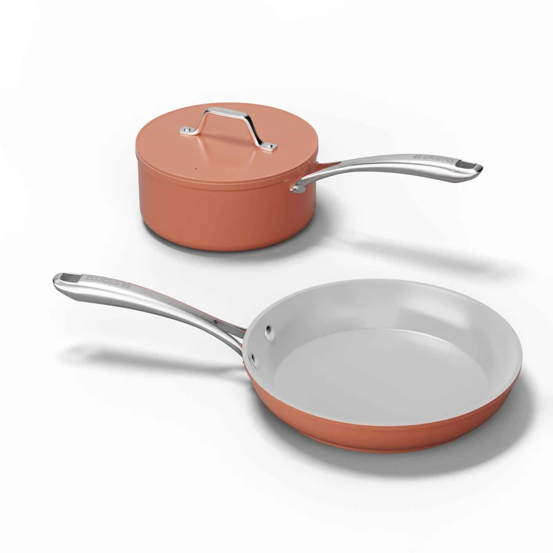 Ciarra Beyond Ollas Sartenes Sin Toxicos Batería de Cocina Mini Duo | Orangina