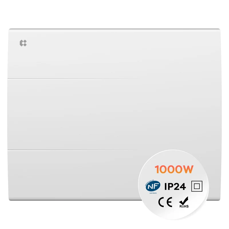 Ciarra Emisor Térmico Cerámico de Bajo Consumo – Radiador Eléctrico de Pared con Inercia Térmica Pantalla Digital Intuitiva (1000W–2000W)