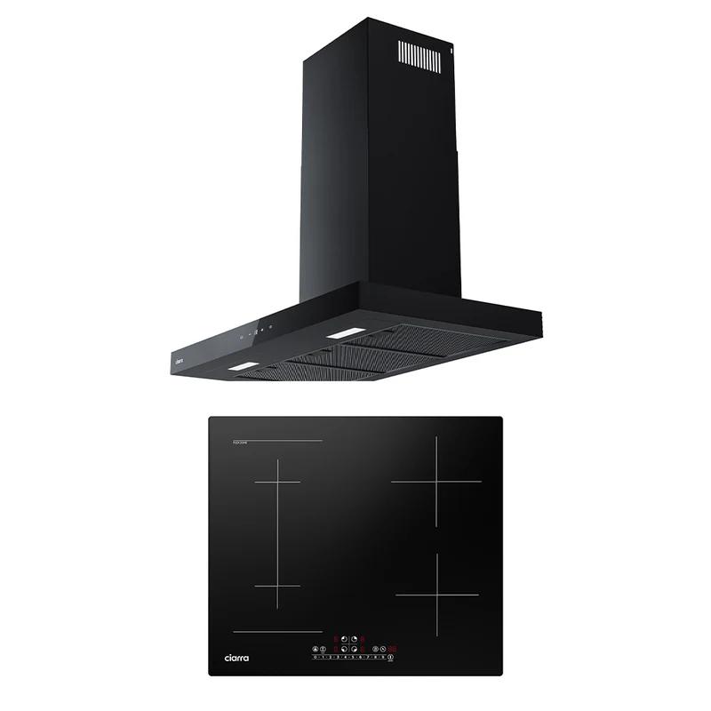 Ciarra Set Potente: cappa a parete 90 cm + piano a induzione 60cm 4 zone