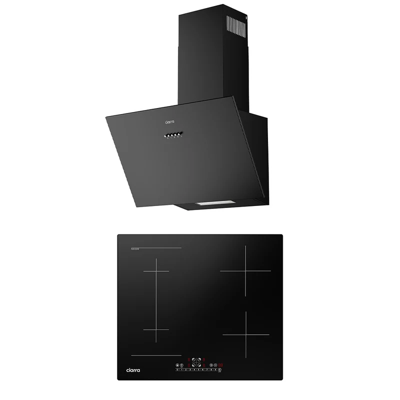 Ciarra Set Moderno 60 cm: campana mural + placa de inducción 4 zonas