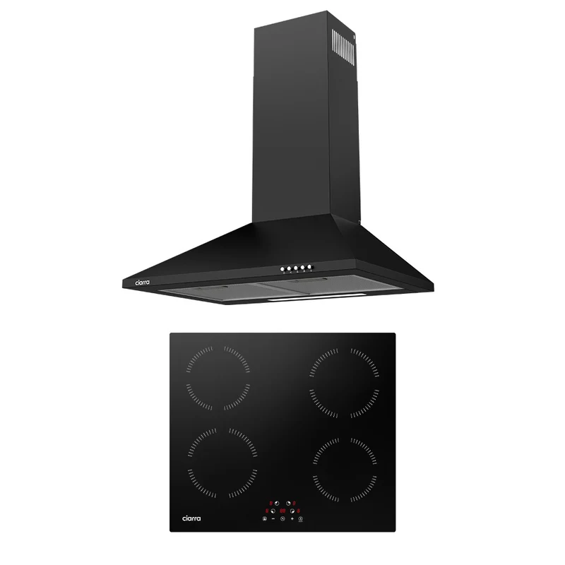Ciarra Set Clásico 60 cm: campana mural + placa de inducción 4 zonas
