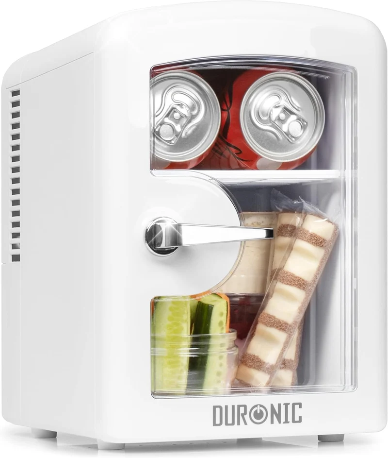 Duronic MFW4 WE Mini Nevera 4L 42W Frigorífico Portátil Frío y Calor - Capacidad 6 Latas AC DC para Bebidas Snacks Leche Materna Cosméticos Medicamentos Oficina Coche Camping (Copy)