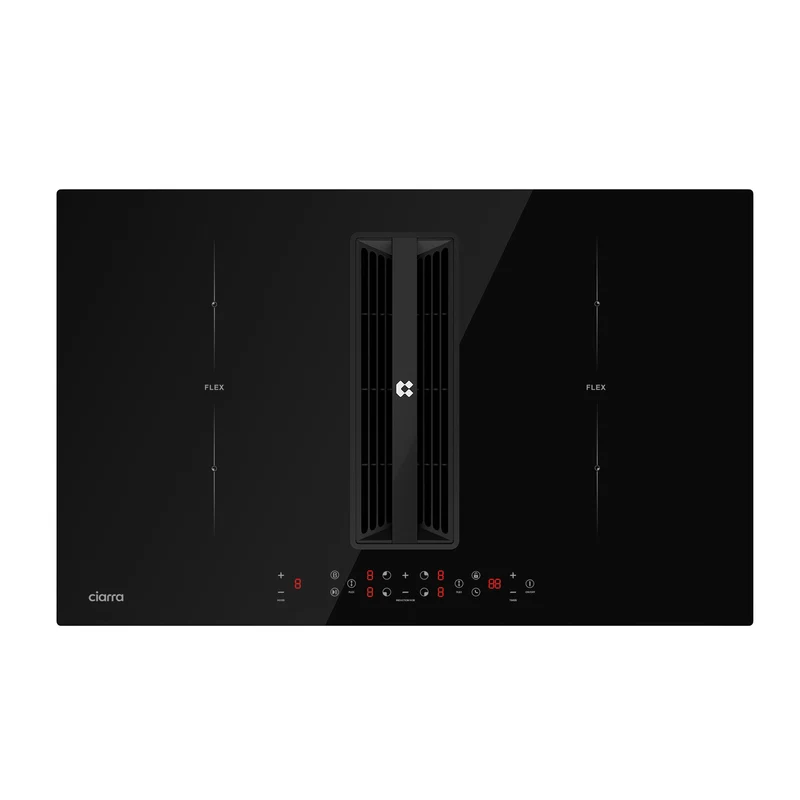 Ciarra ONE Vitroceramica Placa de Inducción con Extractor Ultra 830 mm con Sistema Plasma⁺ Incorporado CBBEH834BBFF-OW