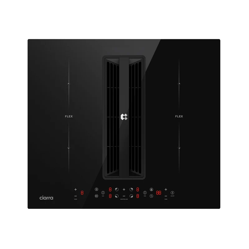 Ciarra ONE Placa de Inducción Vitroceramica con Extractor Compacta 590 mm con Sistema Plasma⁺ Incorporado CBBEH594BBFF-OW