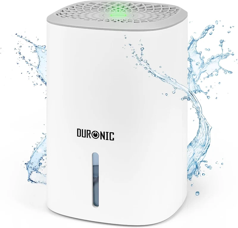 Duronic DH06 WE Deshumidificador de Aire Eléctrico Pequeño 23W para Humedad, Suciedad y Moho - Capacidad de 0,8L  Autoapagado, Portátil y Mini - Ideal para Cocina, Dormitorio